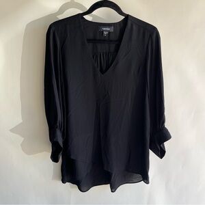 Karen Kane Blouse Sz Sm Women’s 3/4 Sleeve V Neck EUC